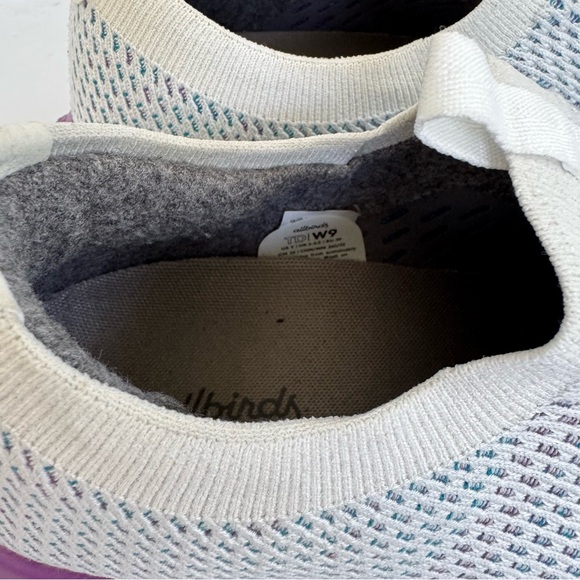 Allbirds Tree Dasher Relay Sneakers White Blue Purple size 9 - Picture 7 of 11